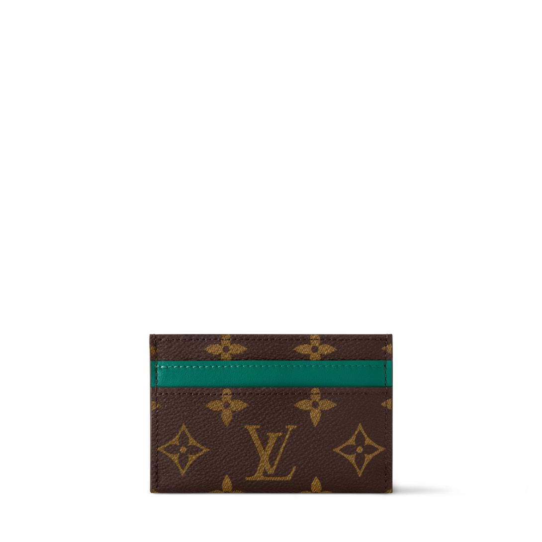 Double Card Holder Monogram Macassar Canvas - Men - Discontinued